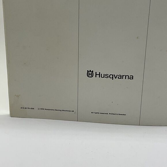 Husqvarna Viking 1250 Sewing Embroidery Machine 1+ Operating Manual •1995 User's - Picture 4 of 8